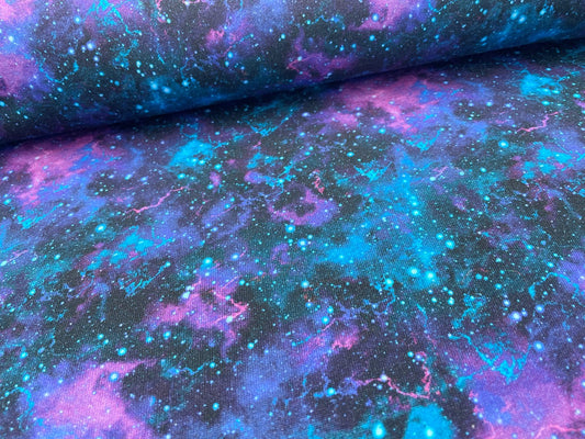Baumwoll Sweat "Galaxie" Digitaldruck