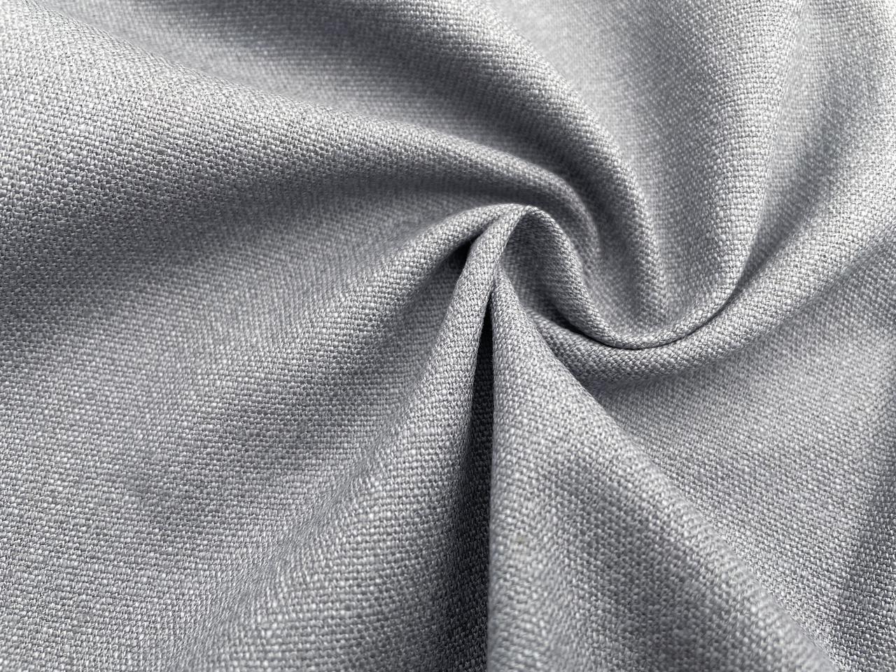 Baumwoll Leinen Grau Reststück 75cm x 130cm