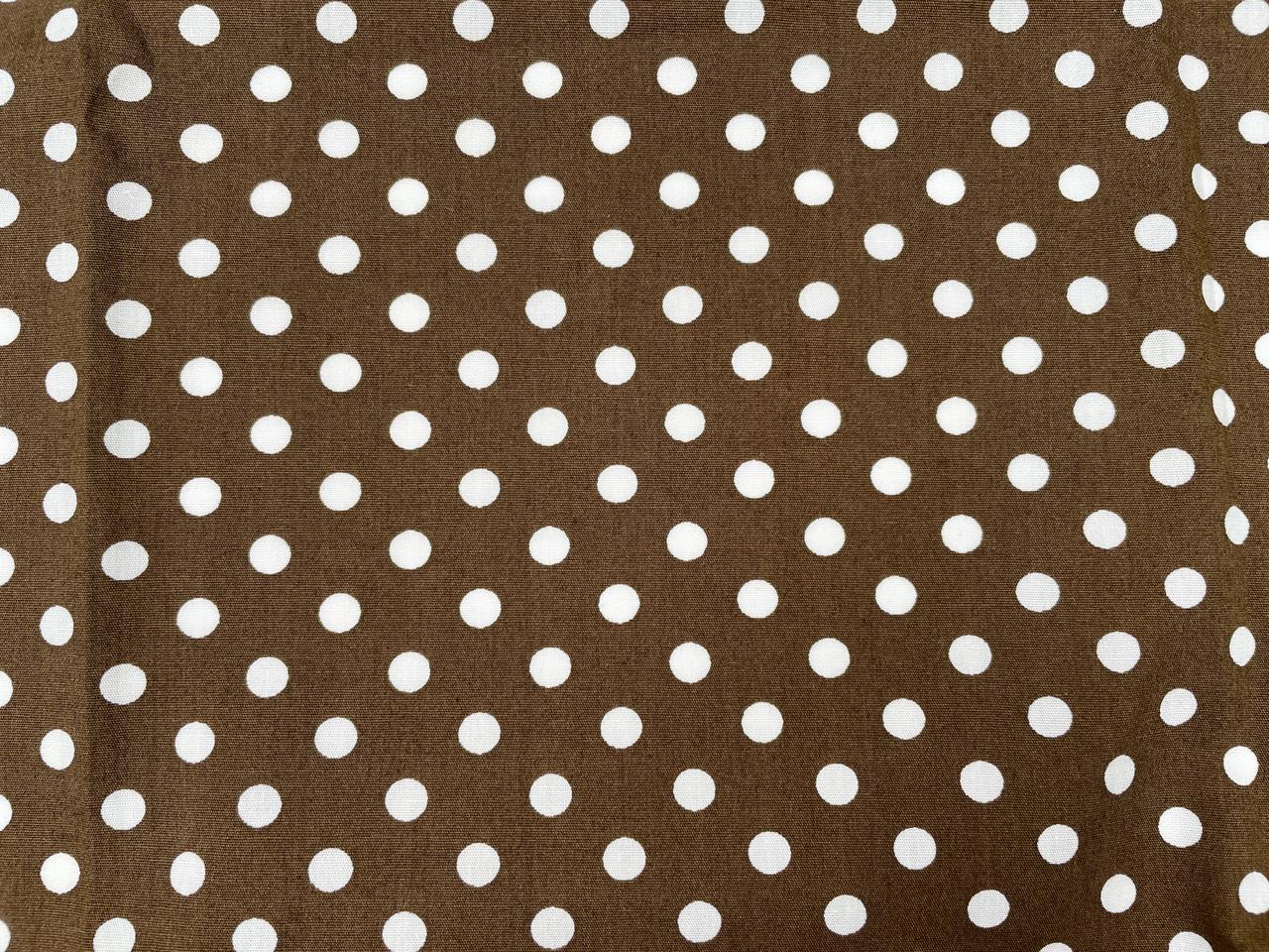 Baumwoll Webware "Dots" Braun Zuschnitt 70cm x 140cm