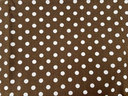 Baumwoll Webware "Dots" Braun Zuschnitt 70cm x 140cm