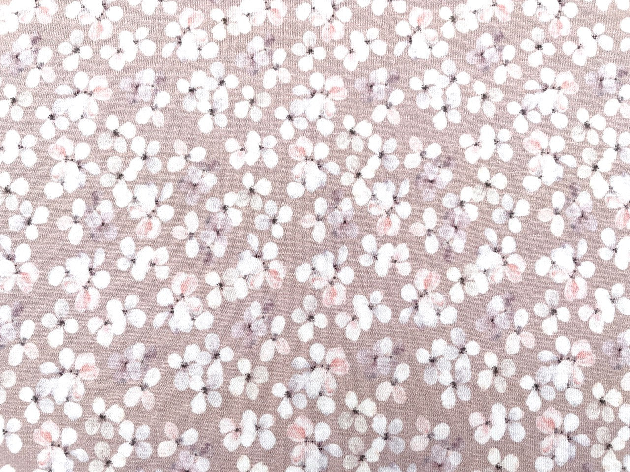 Digitaldruck Bio Jersey "Flowers" Old Rose