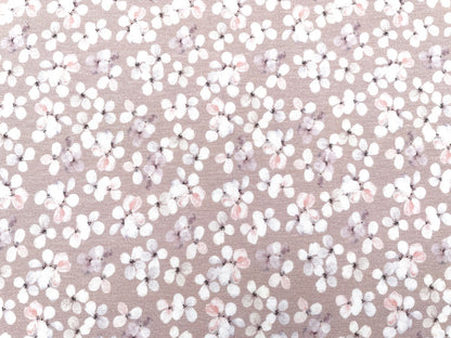 Digitaldruck Bio Jersey "Flowers" Old Rose
