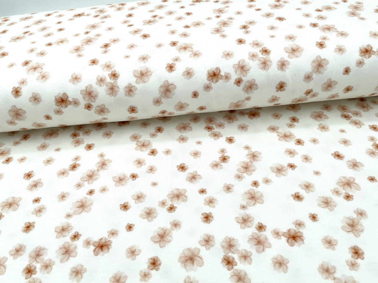 Digitaldruck Bio Jersey "Flowers" Natur