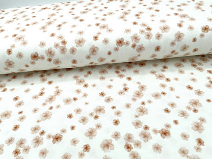 Digitaldruck Bio Jersey "Flowers" Natur