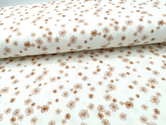 Digitaldruck Bio Jersey "Flowers" Natur