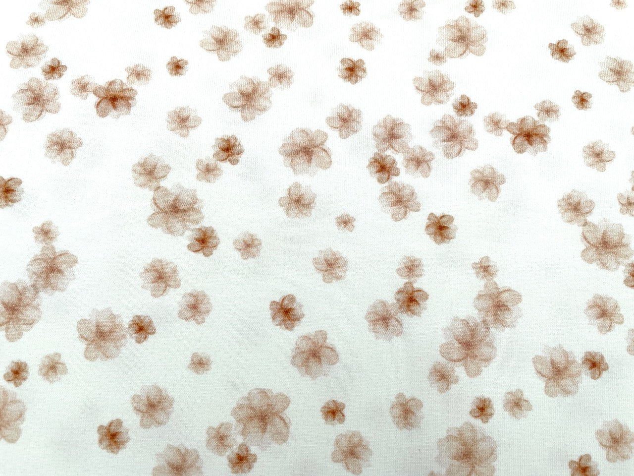 Digitaldruck Bio Jersey "Flowers" Natur