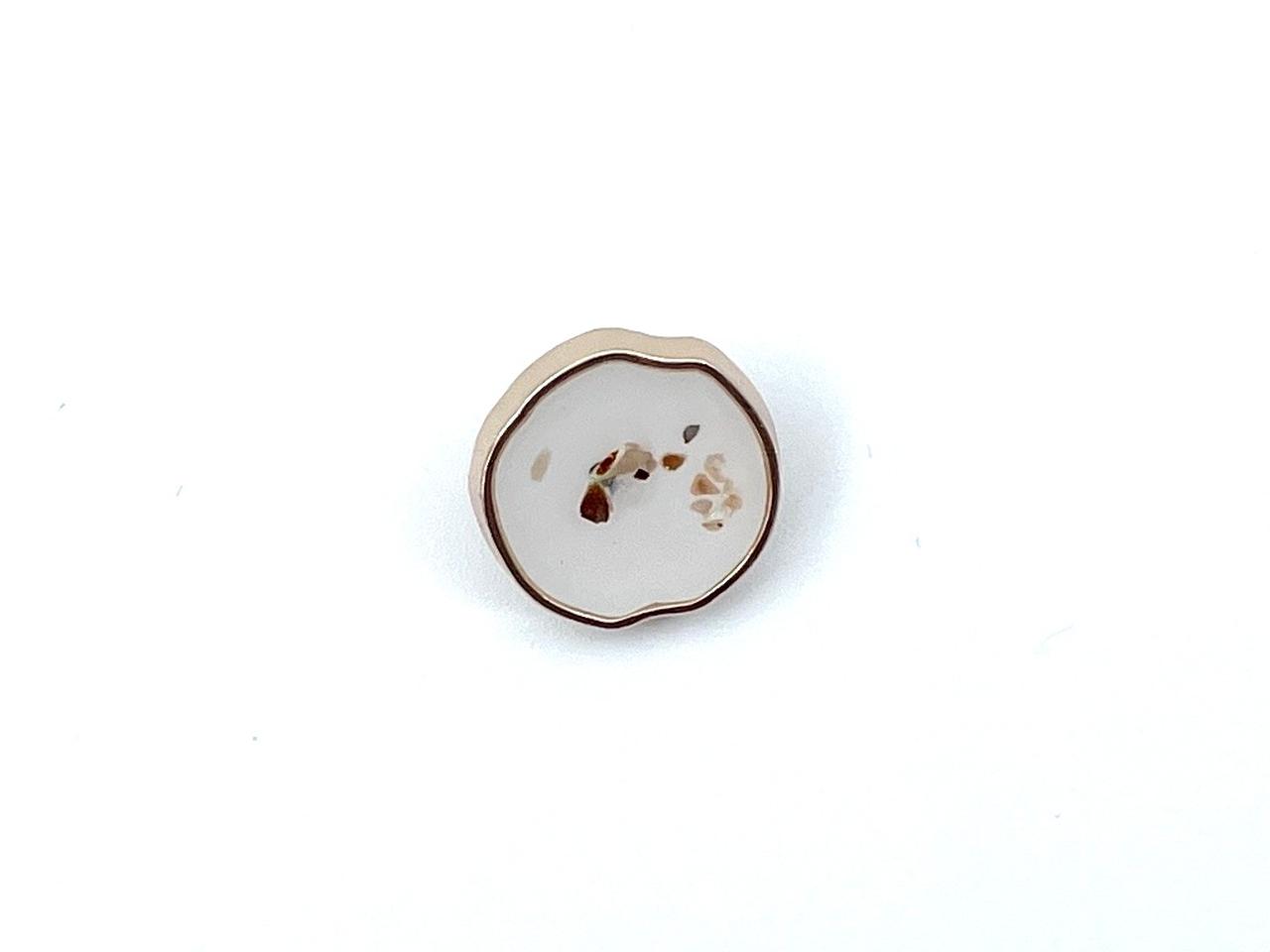 Design Knopf Perlmutt 1,5cm Gold