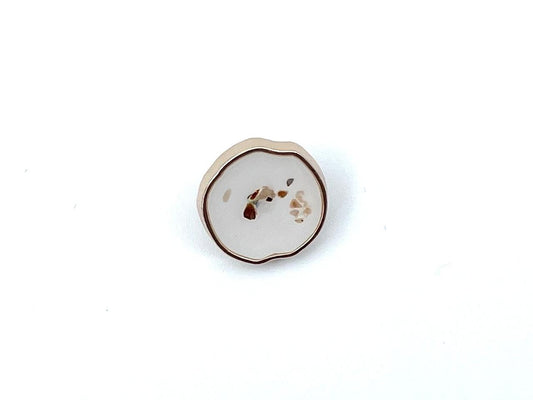 Design Knopf Perlmutt 1,5cm Gold