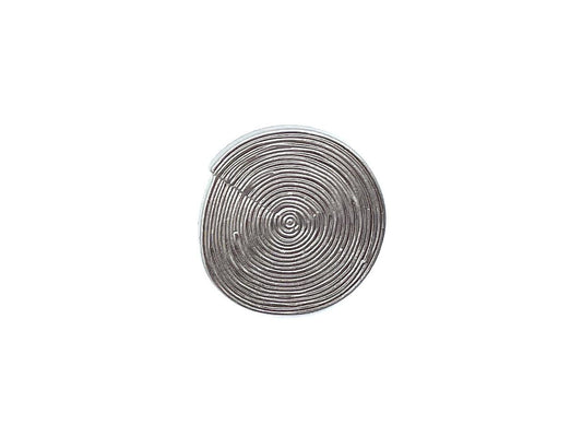 Design Knopf "Struktur" 3cm Silber