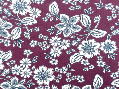 Digitaldruck Kuschelsweat "Winter Blossom" Beere