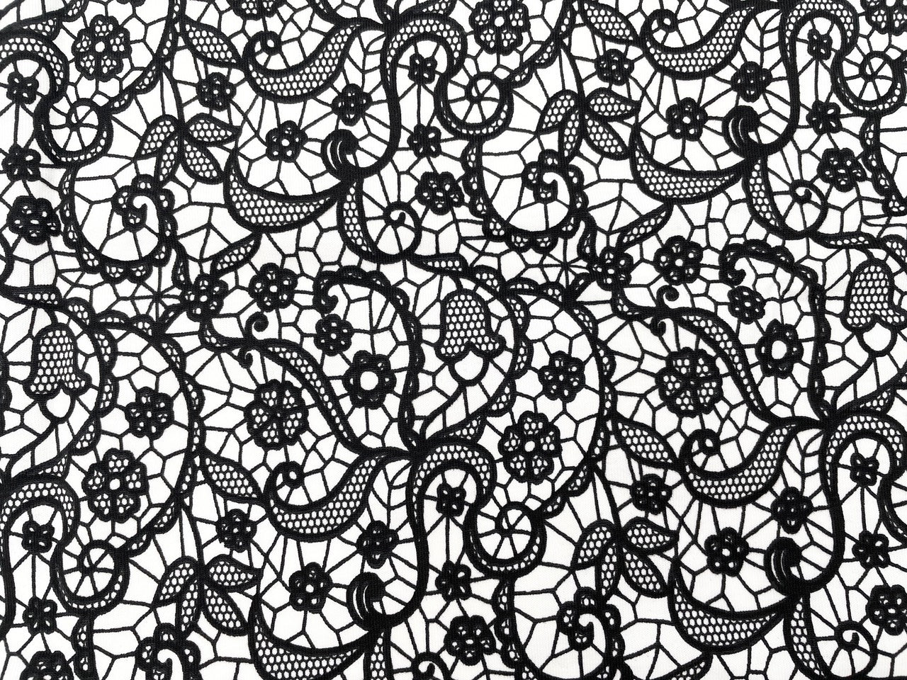 Farbwechsel Jersey "Spitzen Paisley"