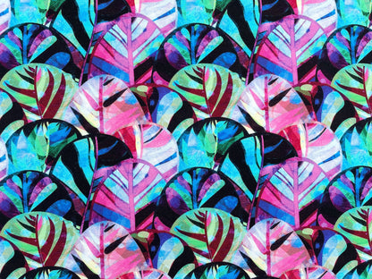 French Terry Digtaldruck "Aquarell Leaves"