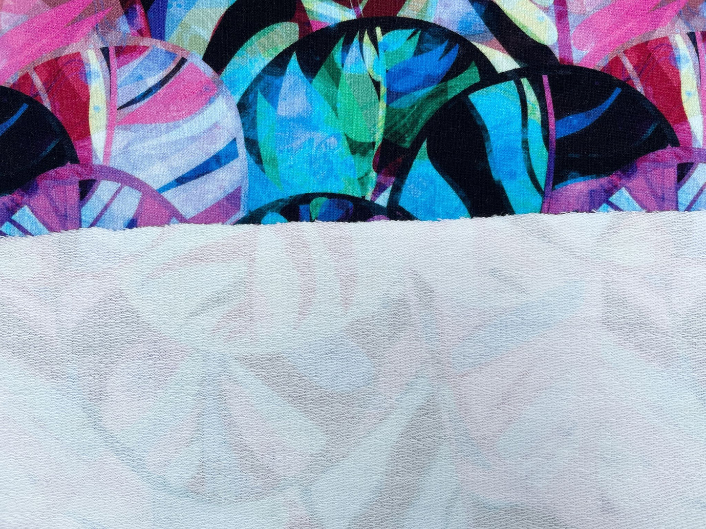 French Terry Digtaldruck "Aquarell Leaves"
