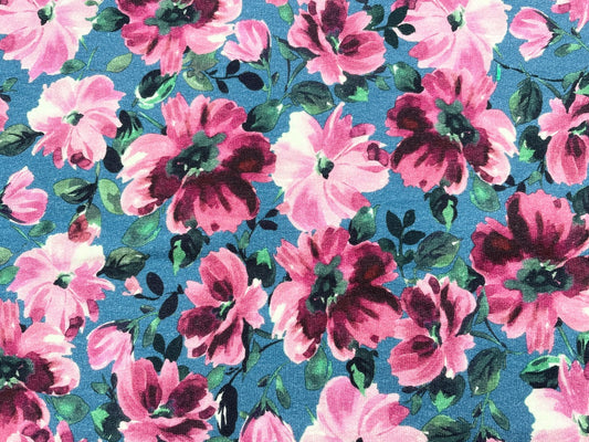 French Terry Digtaldruck "Sweet Flowers"