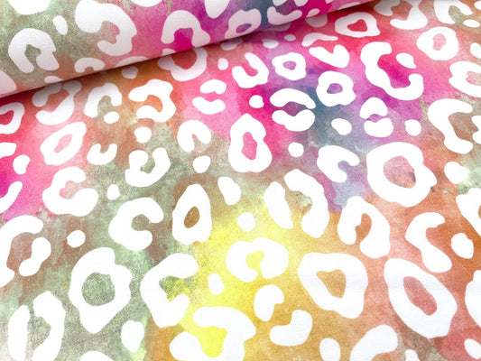 French Terry Digitaldruck "Leo Liebe" Multicolor