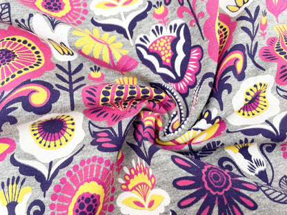 French Terry Melange "Bright Flowers"