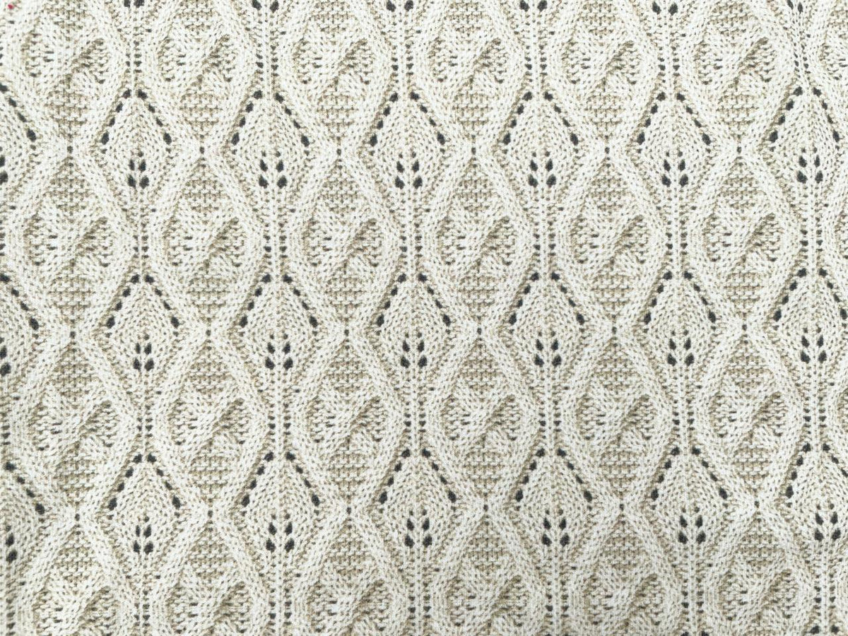 Premium French Terry Panel "Häkel Optik Wolf" 60cm x 150cm
