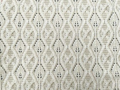 Premium French Terry Panel "Häkel Optik Wolf" 60cm x 150cm