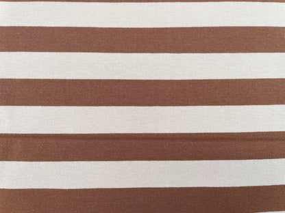 French Terry "Cappuccino Streifen" garngefärbt