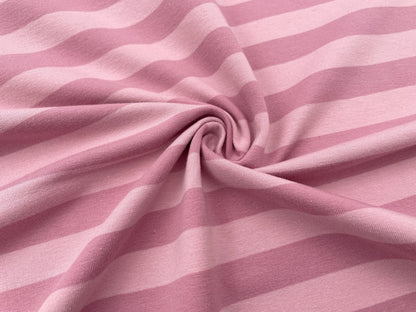 French Terry "Rosa Streifen" garngefärbt