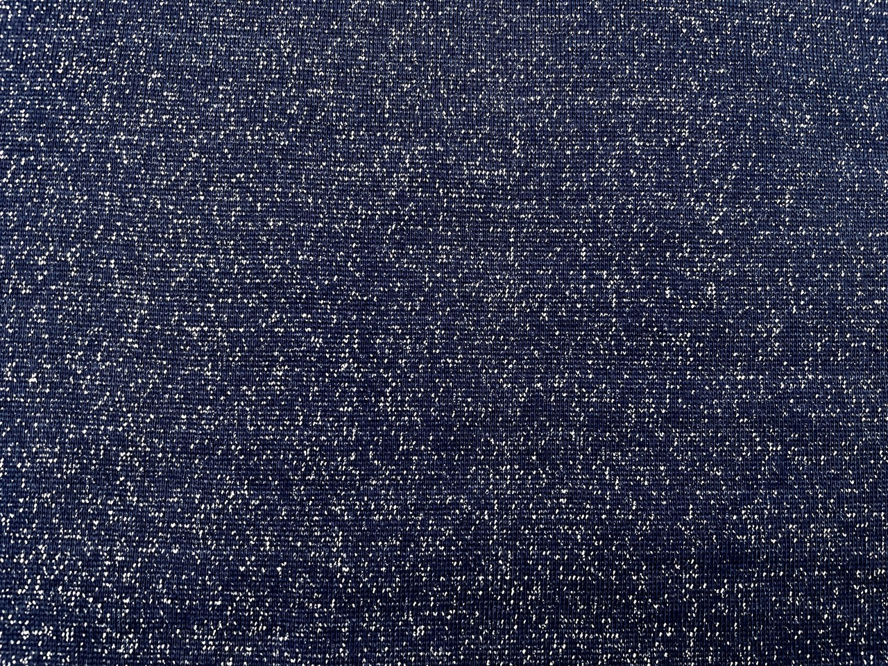 Glitzer Bündchen Marine / Silber