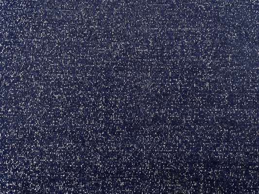 Glitzer Bündchen Marine / Silber