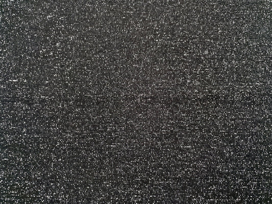 Glitzer Bündchen Schwarz / Silber