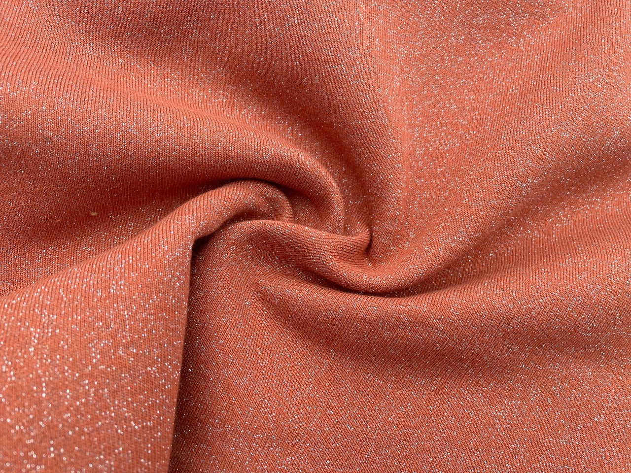 Baumwoll Sweat "Glitzer" Rost