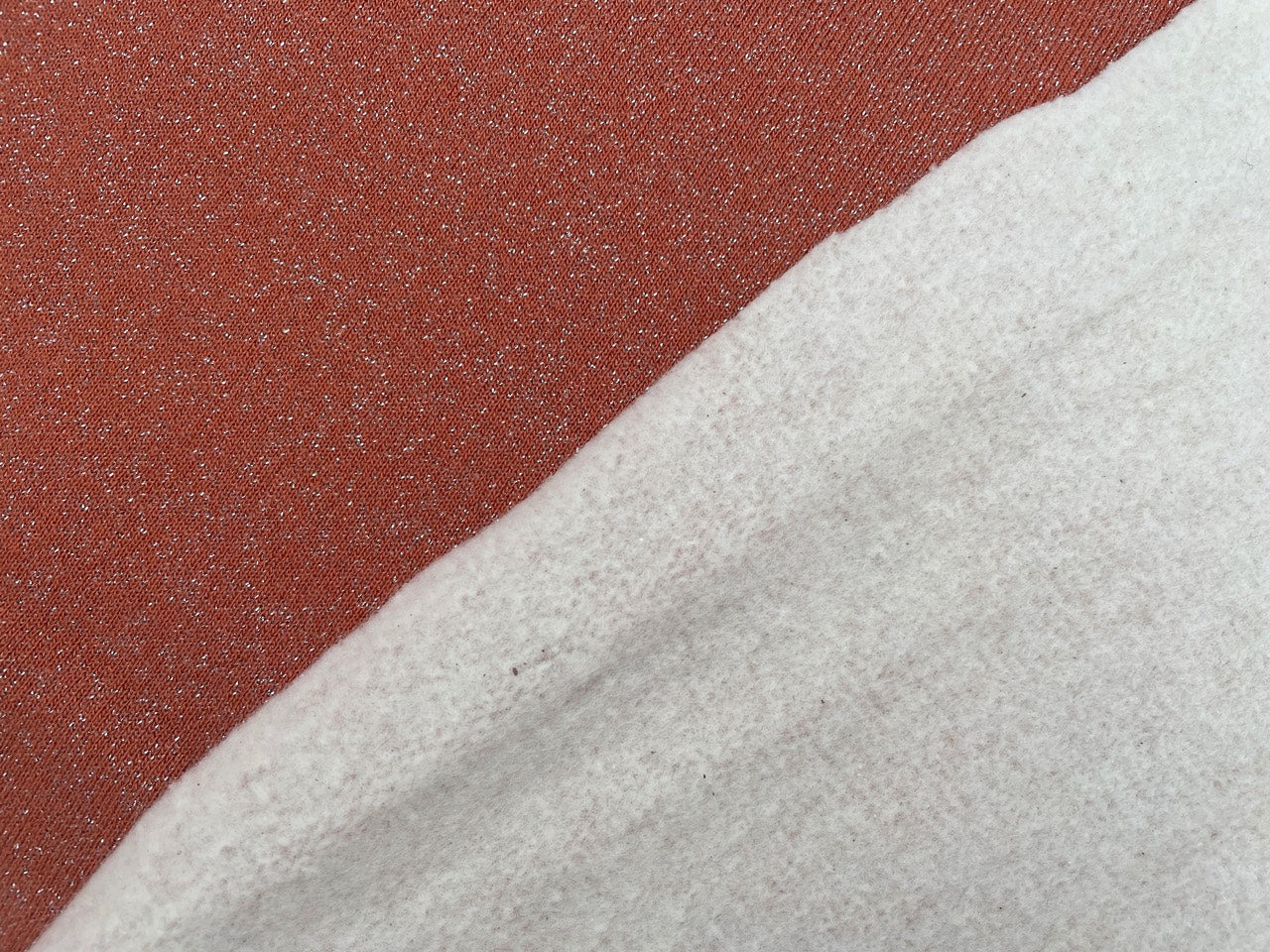 Baumwoll Sweat "Glitzer" Rost