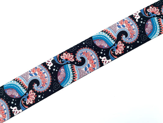 Gurtband "Paisley" 3,8cm Schwarz