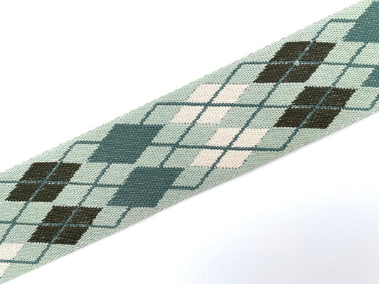 Gurtband "Rauten Muster" 5cm Salbei