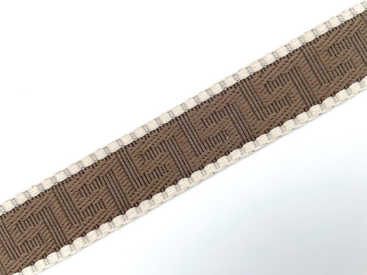 Gurtband "Azteken Muster" 2,5cm Braun