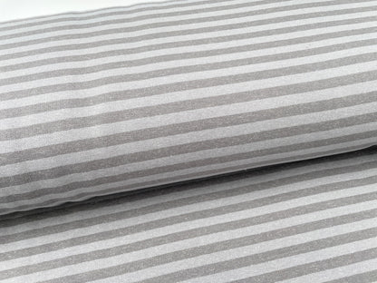 Heavy Sweat Baumwolle "Streifen" Grau Reststück 75 cm x 150 cm