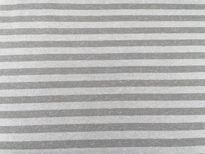 Heavy Sweat Baumwolle "Streifen" Grau Reststück 75 cm x 150 cm