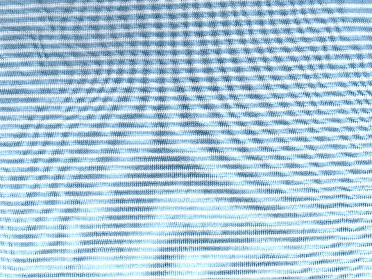 Hochwertiges Feinstrick Ringel-Bündchen Hellblau schwere Qualität Zuschnitt 48 cm x 45 cm