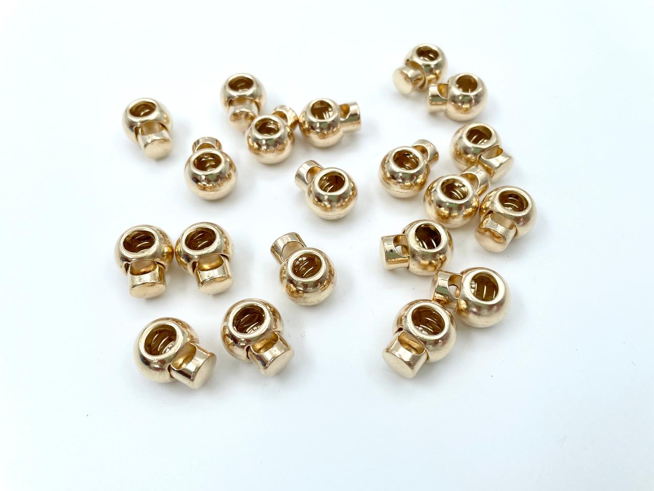 Metall Kordelstopper Gold