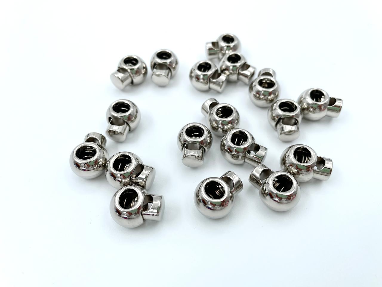 Metall Kordelstopper Silber