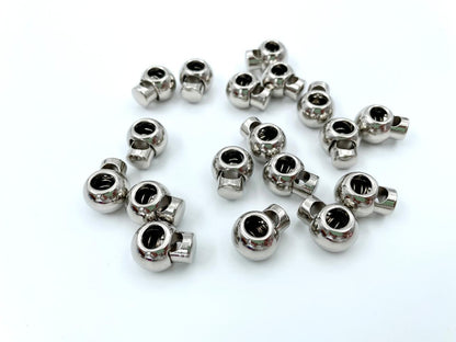 Metall Kordelstopper Silber