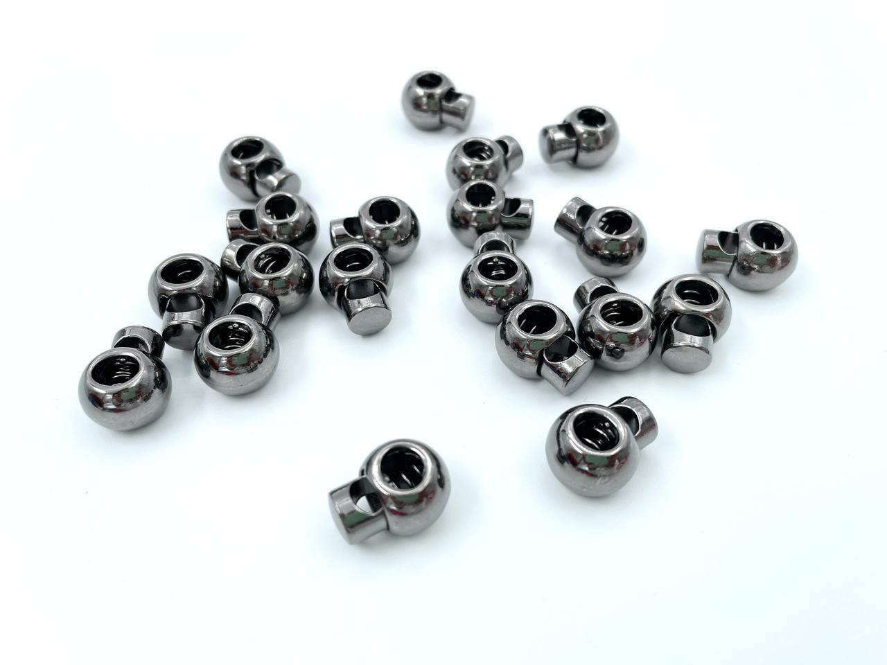 Metall Kordelstopper Silbergrau