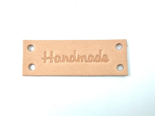 Naturleder Label "Handmade" Beige