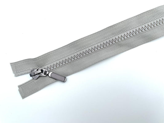 Jacken Reißverschluss 70cm Grau Beige