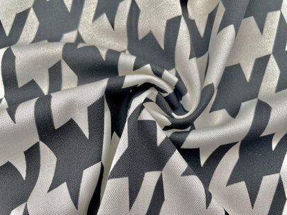 Jacquard Jersey "Hahnentritt Muster" Natur