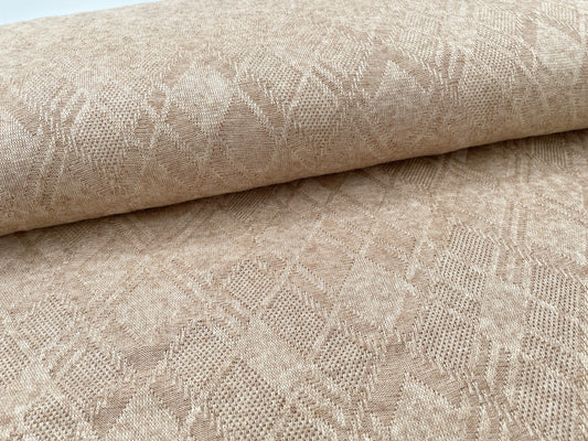 Jacquard Strick Hellbraun