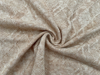 Jacquard Strick Hellbraun