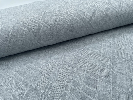 Jacquard Strick Hellgrau