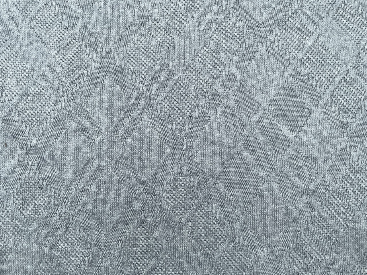 Jacquard Strick Hellgrau