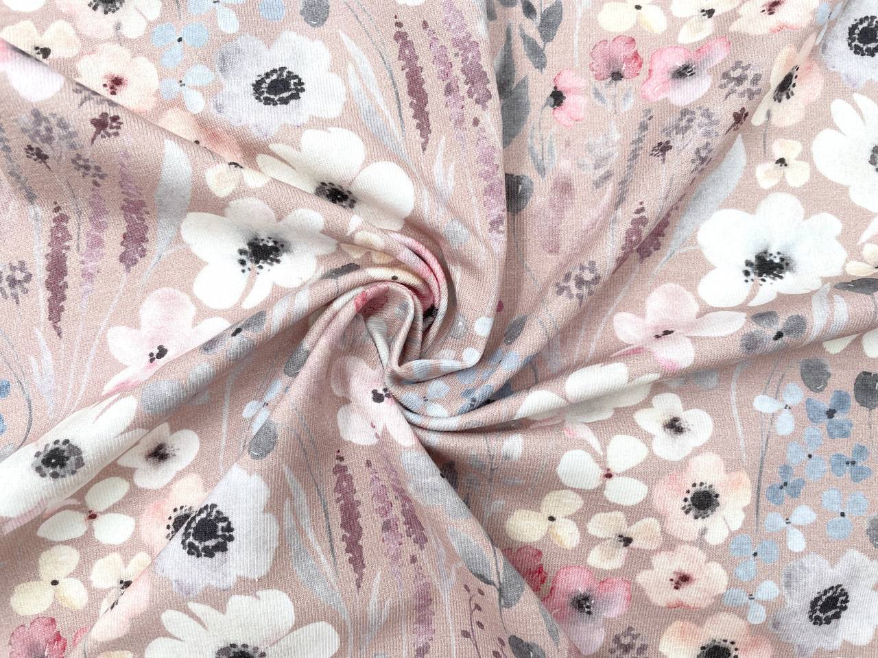 Digitaldruck Jersey "Aquarell Blumen"