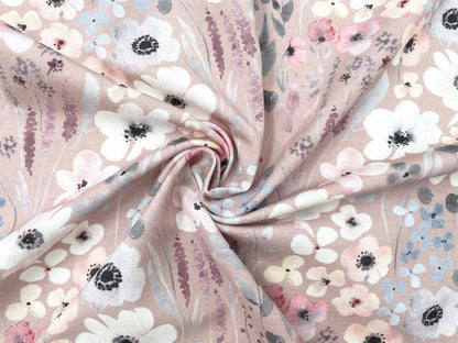 Digitaldruck Jersey "Aquarell Blumen"