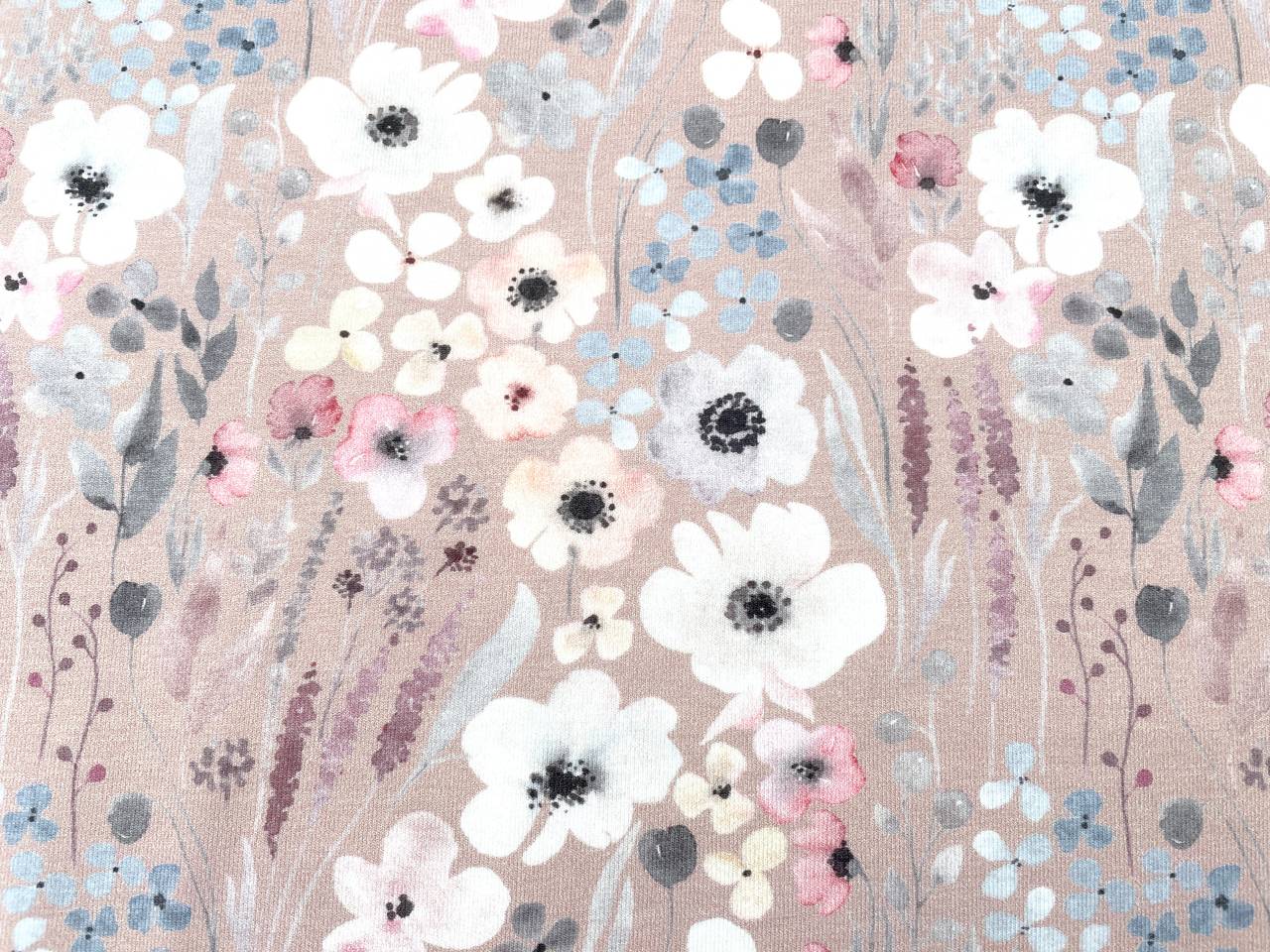 Digitaldruck Jersey "Aquarell Blumen"