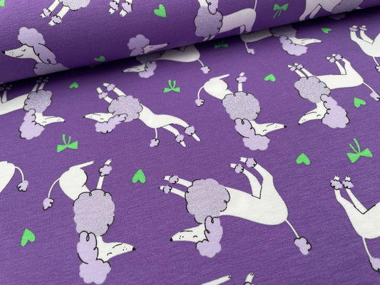 Jersey "Glitzer Pudel" Lavendel